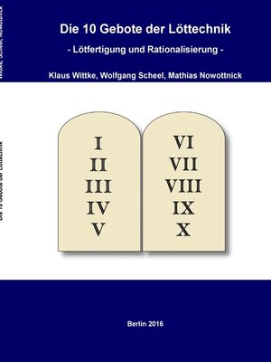 cover image of Die 10 Gebote der Löttechnik